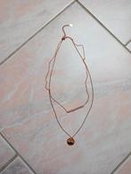 Stalen halsketting, Handtassen en Accessoires, Kettingen, Zo goed als nieuw, Goud, Overige materialen, Met hanger