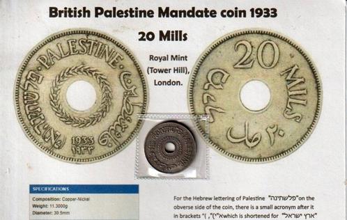 British Palestine Mandate munt 1933, Postzegels en Munten, Munten | Europa | Niet-Euromunten, Losse munt, Overige landen, Verzenden