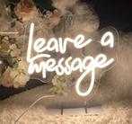 Enseigne au néon LED Leave a Message (blanc chaud) (30 cm x, Enlèvement, Comme neuf