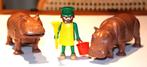 Playmobil 3547 Hippopotames et gardien de zoo (1981), Enlèvement ou Envoi, Utilisé, Ensemble complet