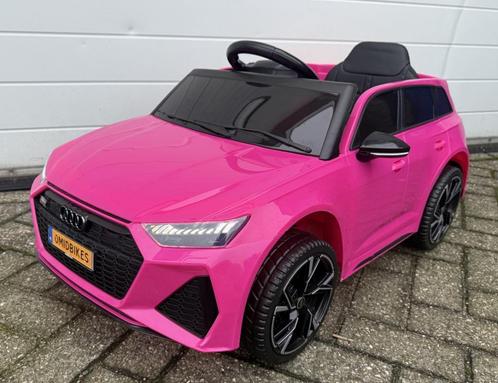 Kinder Auto Audi RS6 12v wit +RC / Leder / Rubberband NIEUW, Kinderen en Baby's, Speelgoed | Buiten | Accuvoertuigen, Nieuw, Ophalen of Verzenden