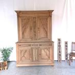 Antieke Franse Deux Corps kast in geloogde eik H 218 B 151, Antiek en Kunst, Ophalen