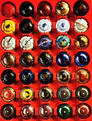 35 verschillende champagne capsules Duval leroy, oa 1 van 65 beschikbaar voor biedingen