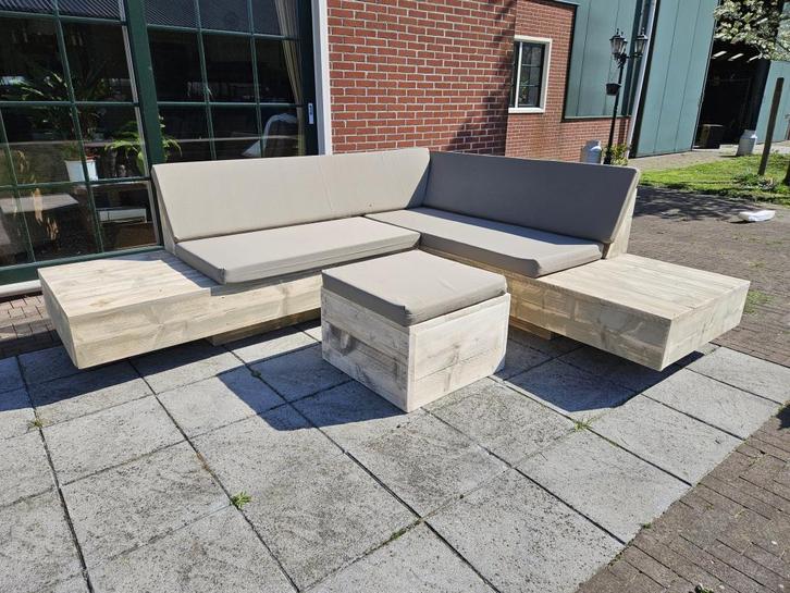 Steigerhout Lounge Hoekbank Loungeset, Huis en Inrichting, Woonaccessoires | Overige