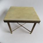 Table d'appoint vintage marbre laiton Maison Jansen, Enlèvement ou Envoi