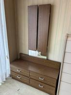 Houten ladekast met spiegel, Huis en Inrichting, Kasten | Kleerkasten, Ophalen, Zo goed als nieuw