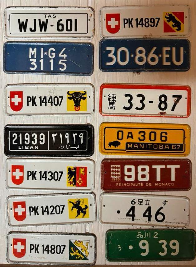 Nummerplaat Fietsplaten plaque velo Taksplaten mancave, Antiek en Kunst, Curiosa en Brocante, Ophalen of Verzenden