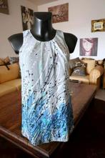 creatief makkelijke blauw/zilver jurk maat M, Taille 38/40 (M), Bleu, Porté, Enlèvement ou Envoi