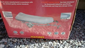 Universeel afdekzeil voor rubberboot. beschikbaar voor biedingen