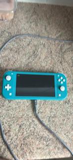 Nintendo switch lite met 2 spellen zonder oplader, Games en Spelcomputers, Ophalen, Turquoise, Gebruikt, Met beschermhoes of tas
