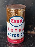 Vintage blik ESSO EXTRA MOTOR OIL, Verzamelen, Ophalen of Verzenden
