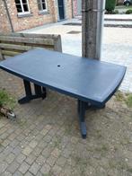 Tuintafel blauw, Tuin en Terras, Tuintafels, Ophalen, Gebruikt, Ovaal, Plastic