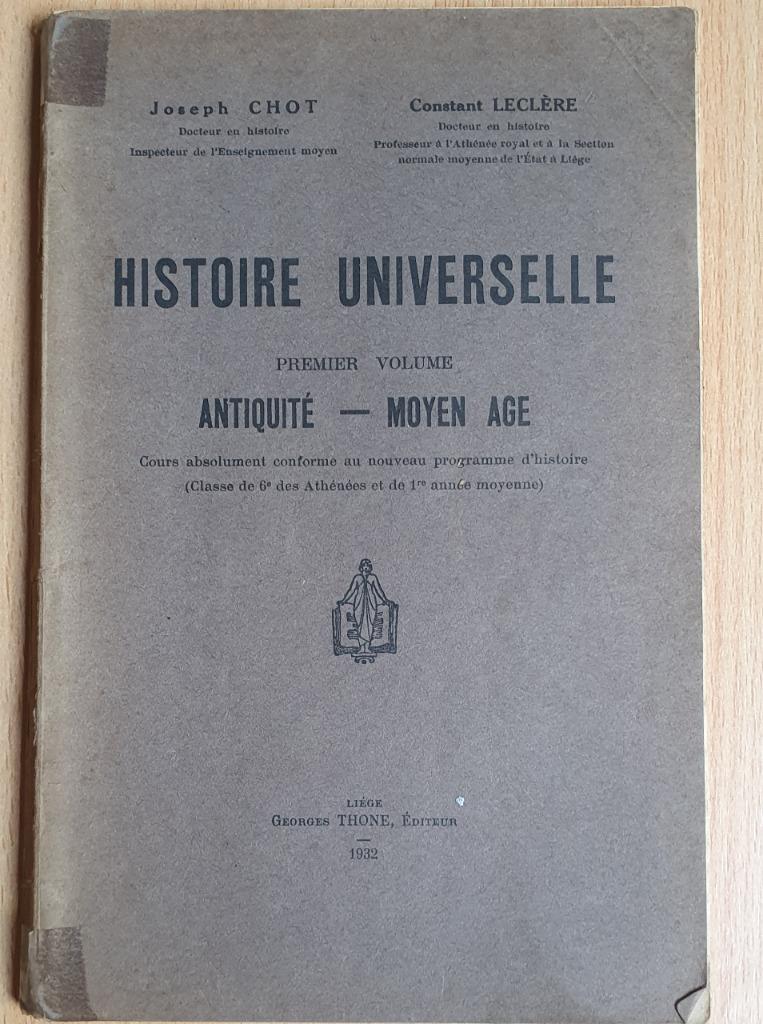 Joseph Chot - Histoire Universelle, Enlèvement ou Envoi, Utilisé, Joseph Chot, Belgique