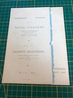 Oude menukaart 1953 hommage Henri Liebaert, Antiek en Kunst, Curiosa en Brocante, Ophalen of Verzenden