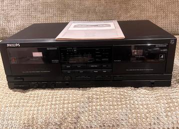 Philips FC650 vintage dubbel cassettedeck