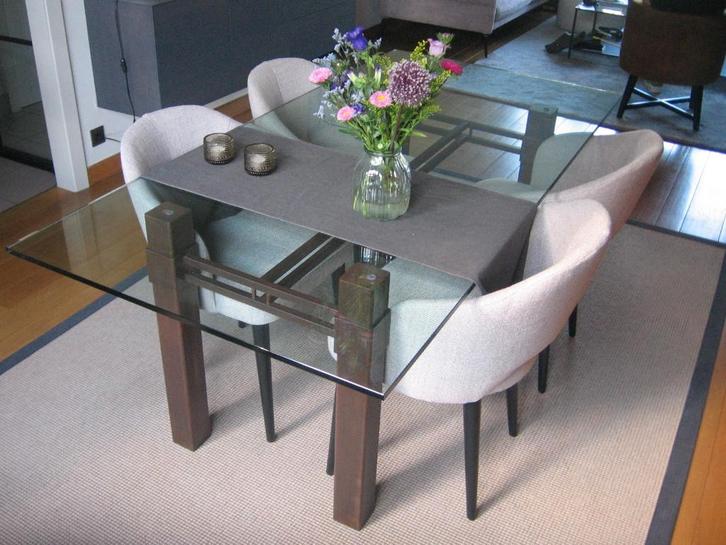 eettafel, Maison & Meubles, Tables | Tables à manger, Comme neuf, 50 à 100 cm, 150 à 200 cm, Cinq personnes ou plus, Rectangulaire