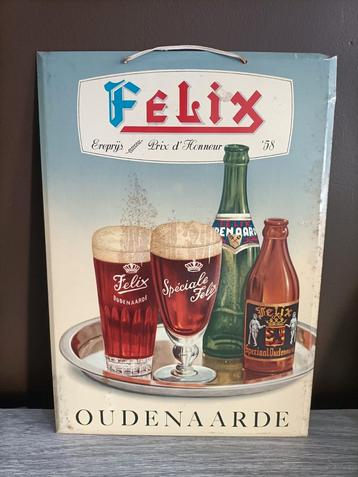  vintage blikken reclame reclamebord Felix Oudenaarde  1958 beschikbaar voor biedingen