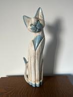 Chat en bois peint 60cm, Enlèvement