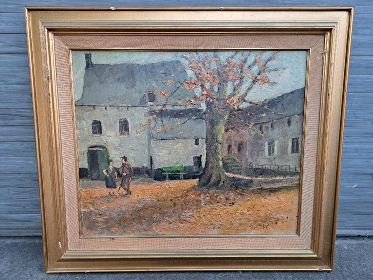 huile sur panneau signe alfred lahaye, Antiquités & Art, Art | Peinture | Classique, Enlèvement ou Envoi