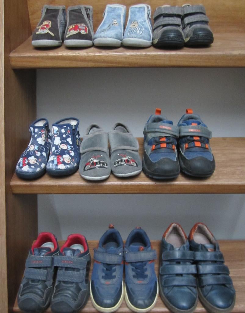 LOT  de 9 paires (de chaussures Geox et pantoufles Bellamy), Enlèvement ou Envoi, Chaussures