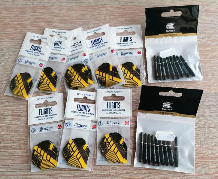 Target Pro Grip 3 Set Spin Black&Harrows Flights., Sport en Fitness, Darts, Nieuw, Flights, Ophalen of Verzenden