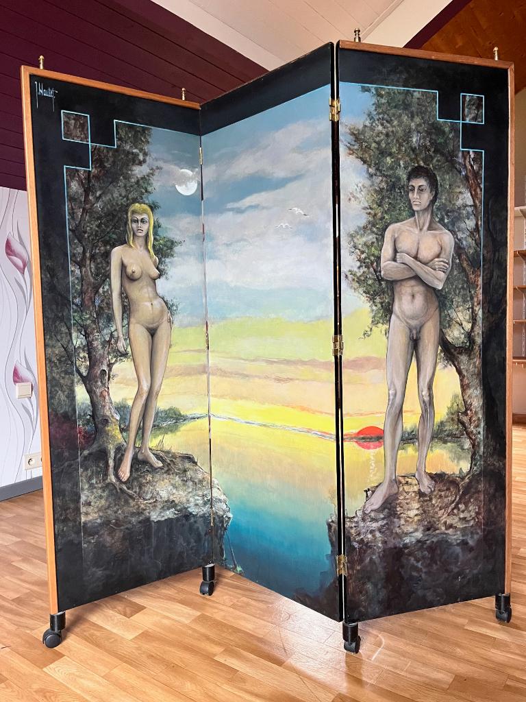 paravent ancien, Enlèvement, Utilisé