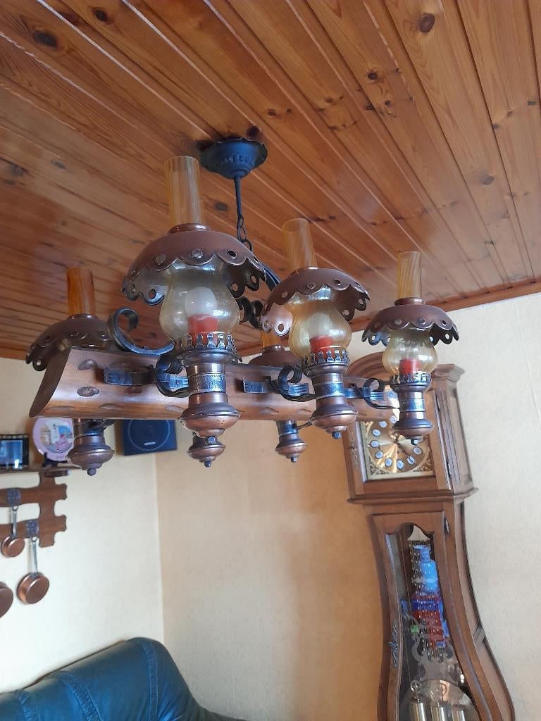 Lustre, Enlèvement, Bois, Rustique