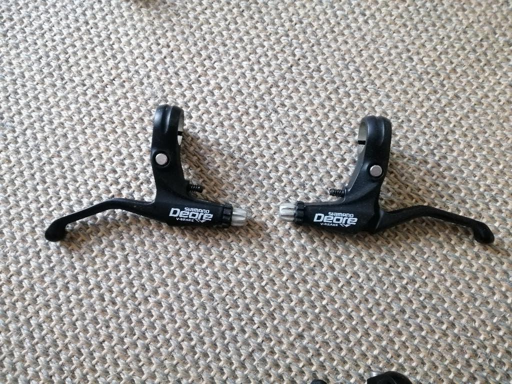 Deore M510 V-brake, brake lever, shifters, dérailleur arr., Fietsen en Brommers, Fietsonderdelen, Ophalen, Overige typen, Aluminium