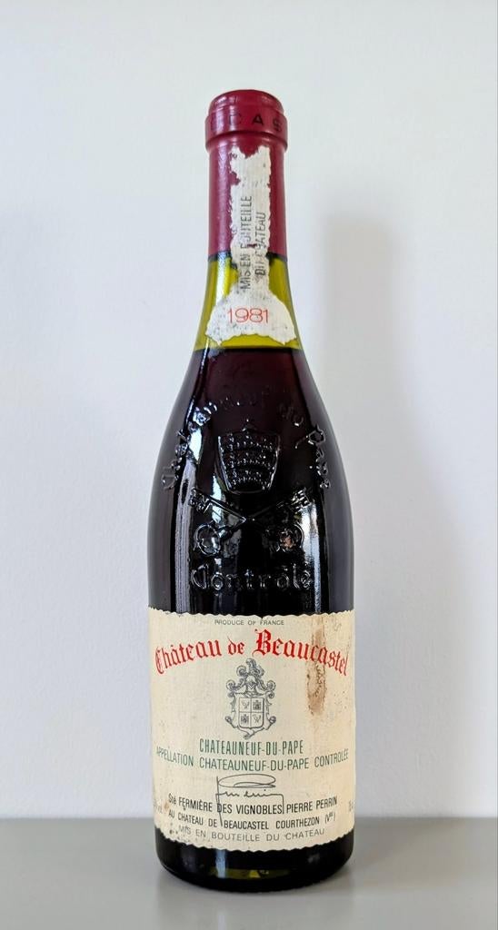 Château de Beaucastel 1981, Collections, Neuf, Enlèvement ou Envoi, Pleine, Vin rouge