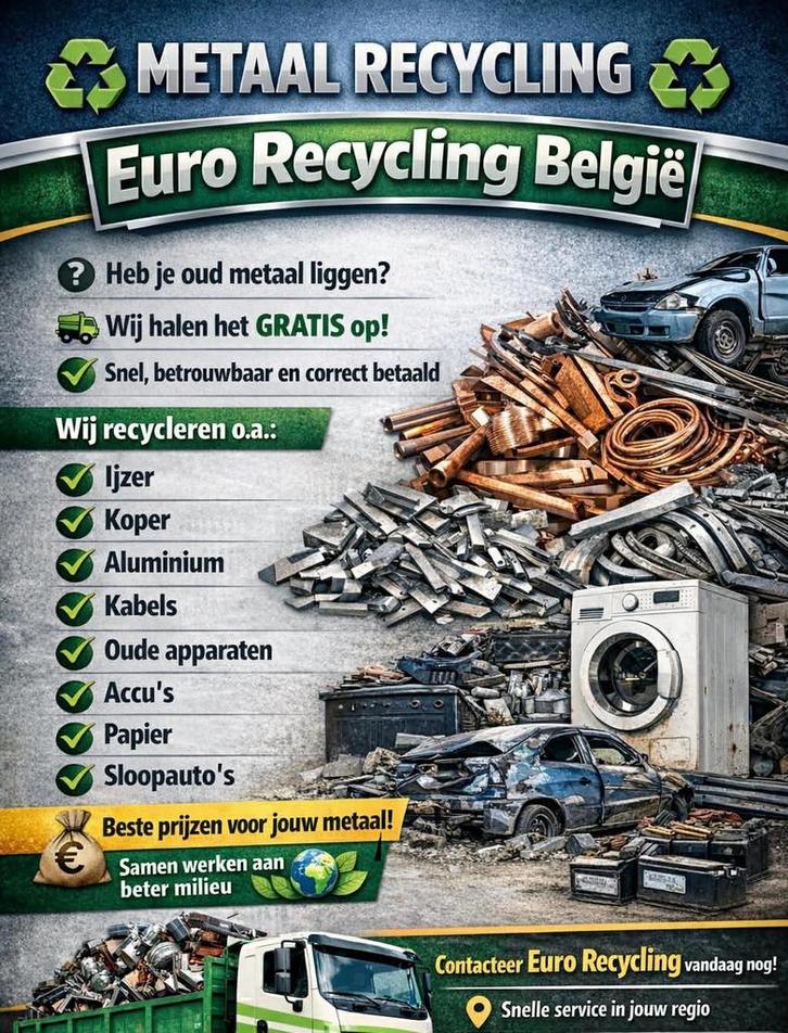 Ophaling oud ijzer oude metalen schroot  sloop, Bricolage & Construction, Métaux, Comme neuf, Enlèvement