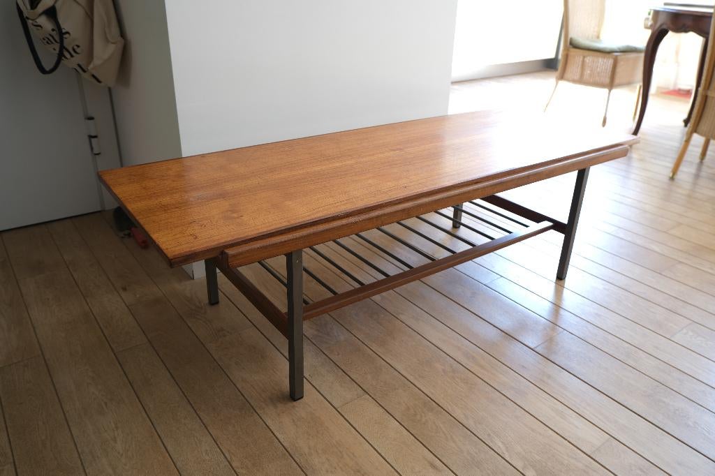 table basse, Maison & Meubles, Enlèvement, Utilisé, Teck