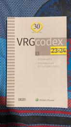 VRG Codex Deel 1 Publiek-/Internationaal-/Europees recht, Boeken, Ophalen of Verzenden, Gelezen, Overige niveaus, Overige vakken