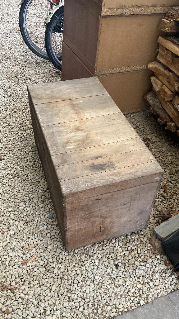 Houten koffer, Moins de 50 cm, 50 à 100 cm, Enlèvement, Utilisé