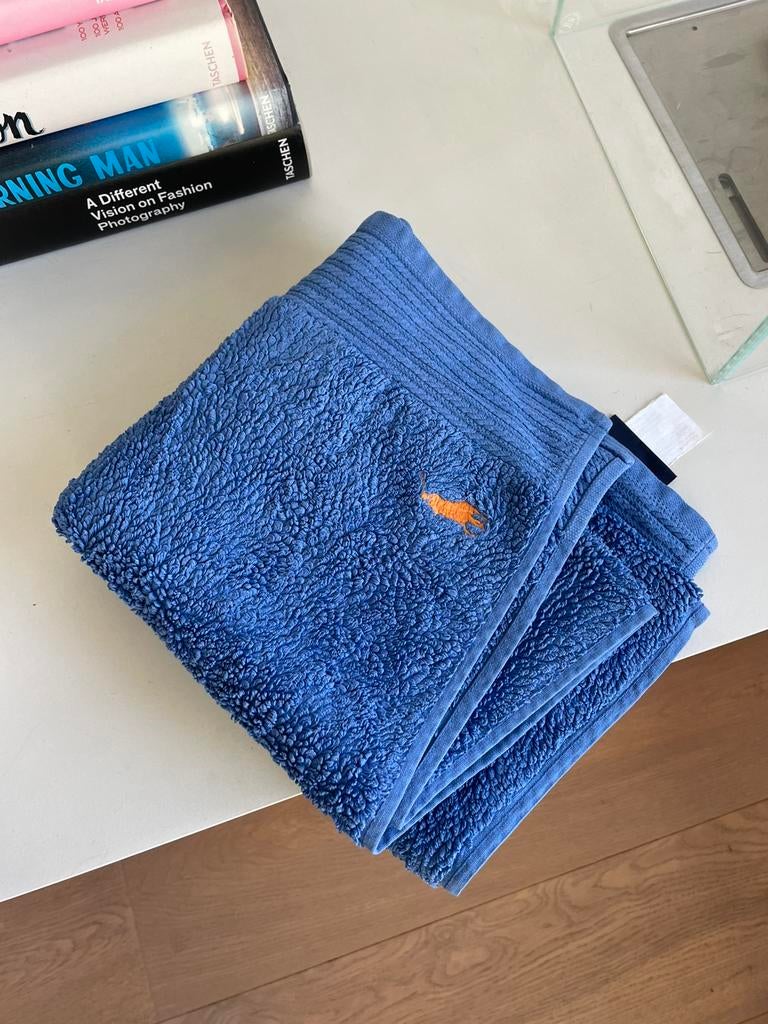 Ralph Lauren badmat, Huis en Inrichting, Ophalen of Verzenden, Zo goed als nieuw, Blauw, Badmat