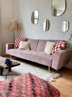 Canapé-lit en velours (vieux rose) avec caractère et amélior, Maison & Meubles, Queen size, Enlèvement, Utilisé, 120 cm