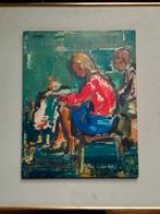 Karel Jan v d Heuvel 1913 - 1991    Interieur met meisjes, Envoi