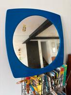 Grand miroir syla vintage en plastique bleu, Maison & Meubles, Enlèvement ou Envoi, Moins de 100 cm, Rond, Utilisé