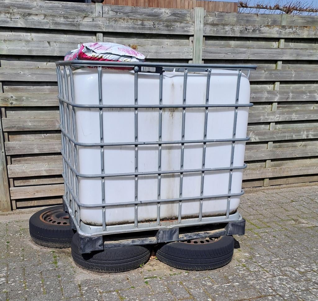 Ibc vat, Ophalen, Kunststof, Gebruikt, Met kraantje