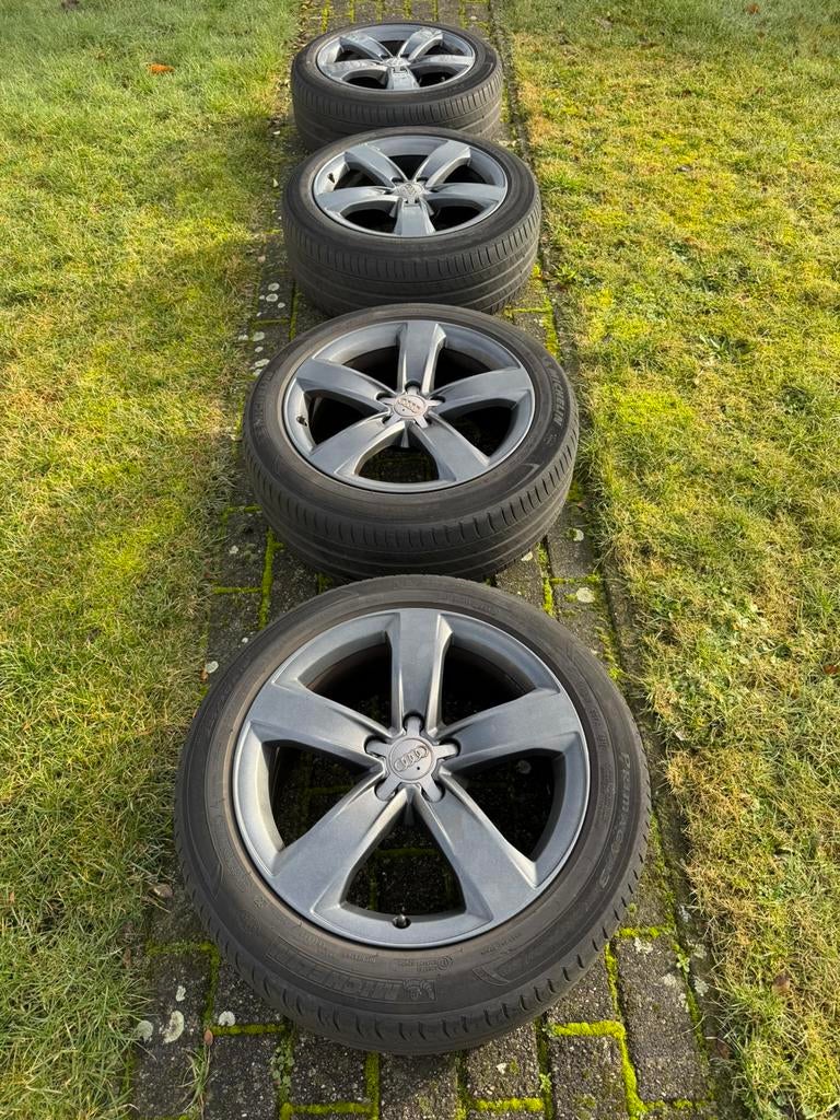 Audi velgen met banden Michelin 225/55 R18 (5x112), Auto-onderdelen, Banden en Velgen, Banden en Velgen, Zomerbanden, 18 inch