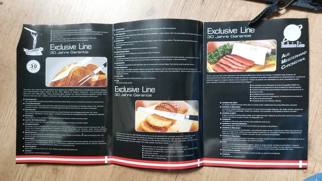 Ensemble de couteaux de luxe dans un étui - Exclusive Line, Maison & Meubles, Cuisine | Couverts, Enlèvement, Comme neuf