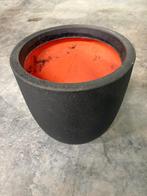 Bloempot zwart plastic, Tuin en Terras, Kunststof, Gebruikt, Rond, Ophalen of Verzenden