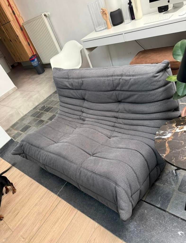 Fauteuil Ligne Roset « togo » 2 places, Ophalen, Zo goed als nieuw, Grijs
