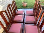 6 chaises de table, marron foncé., Brun, Enlèvement, Tissus, Cinq, Six Chaises ou plus