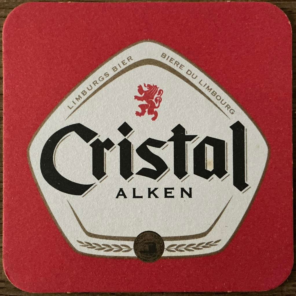 CRISTAL ALKEN/bierviltje, Verzamelen, Biermerken, Ophalen of Verzenden, Zo goed als nieuw, Viltje(s), Overige merken