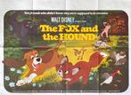 Originele Engelse poster van Disney The Fox and the Hound, Verzamelen, Deurposter of groter, Rechthoekig Liggend, Ophalen of Verzenden