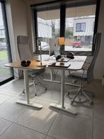 Ikea Bureau zit/sta, wit, 160x80 cm, Huis en Inrichting, Bureaus, Ophalen, In hoogte verstelbaar, Gebruikt, Bureau