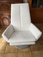 Lederen design relax zetel op zware aluminiumvoet, 150 cm ou plus, Design, Moins de 150 cm, Enlèvement