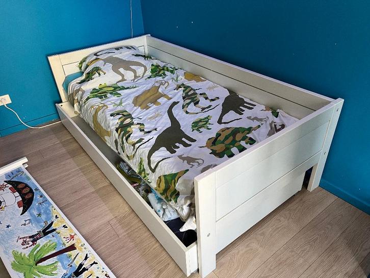 Lifetime eenpersoonsbed met bedlade (zonder lattenbodem), Kinderen en Baby's, Kinderkamer | Bedden, Gebruikt, 180 cm of meer, 85 tot 100 cm