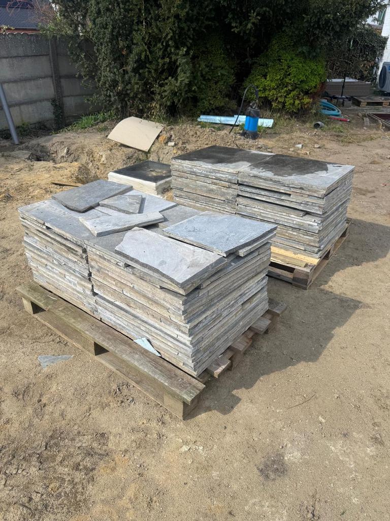 Blauwe hardsteen…. Voor terras…60x60, Ophalen, Zo goed als nieuw