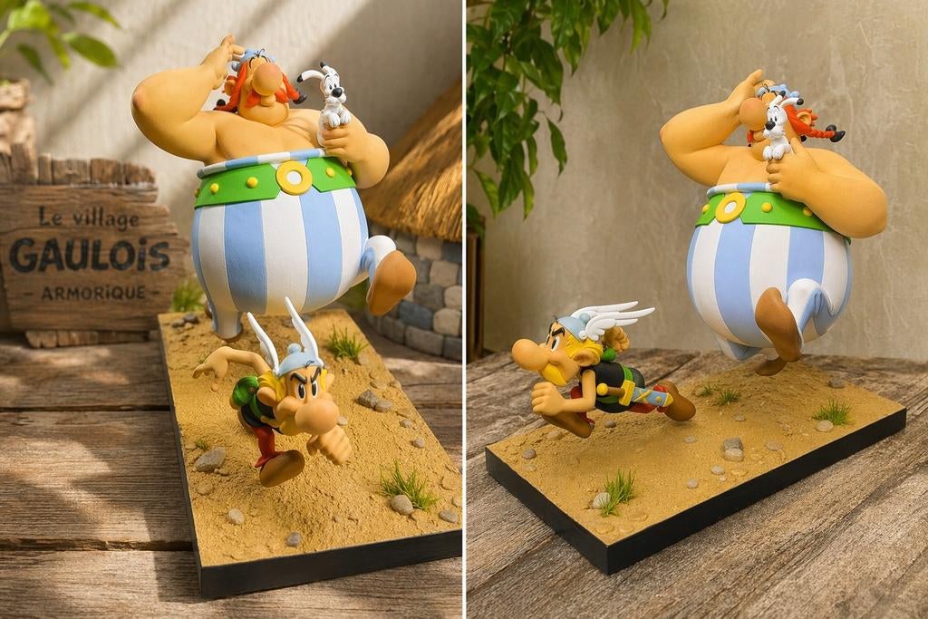 Fariboles - Astérix en Obelix „Op volle snelheid de Galliërs, Verzamelen, Beelden en Beeldjes, Nieuw, Ophalen of Verzenden